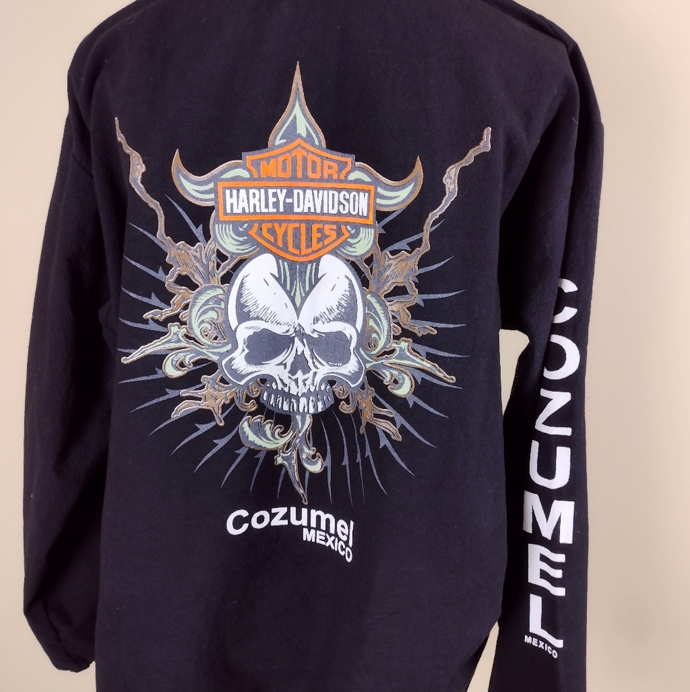 Harley-Davidson "Cozumel" Black Jacket with Hood Sz L